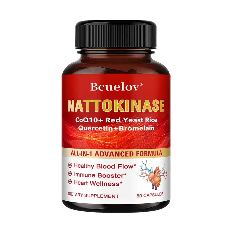 Nattokinase Capsules - Supports Heart and Circulatory Health Helps Maintain Daily Health Provides Energy Non-GMO