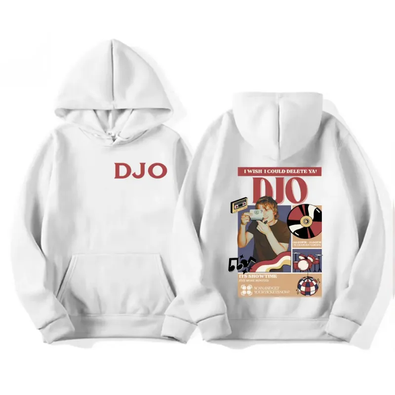 Djo Back on You Tour 2026 Music Concert Graphic Sweatshirt Joe Keery New Fans Gift Hoodie Men Women Retro Cozy Oversized Hoodies