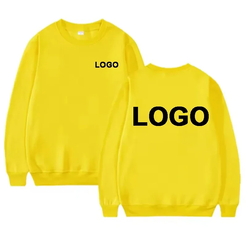DIY Design Round Neck Hoodies Men Fashiong Customized Printed Loose Long Sleeve Pullover Women Casual Streetwear Sweatshirts