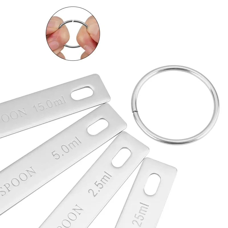 4Pcs Stainless Steel Measuring Spoons Set Tablespoon with Metric and UK Measurement Measure Spoon for Baking Liquid Solid Powder