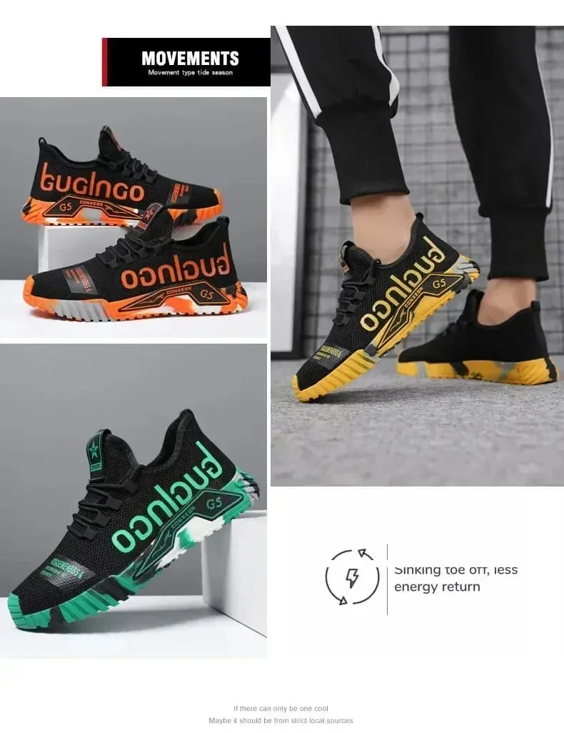 Gym New Vulcanized Lace-up Walking Sneakers Comfortable Wear-resistant Casual Shoes Walking Summer Mesh Flats Fashion Breathable — image 9