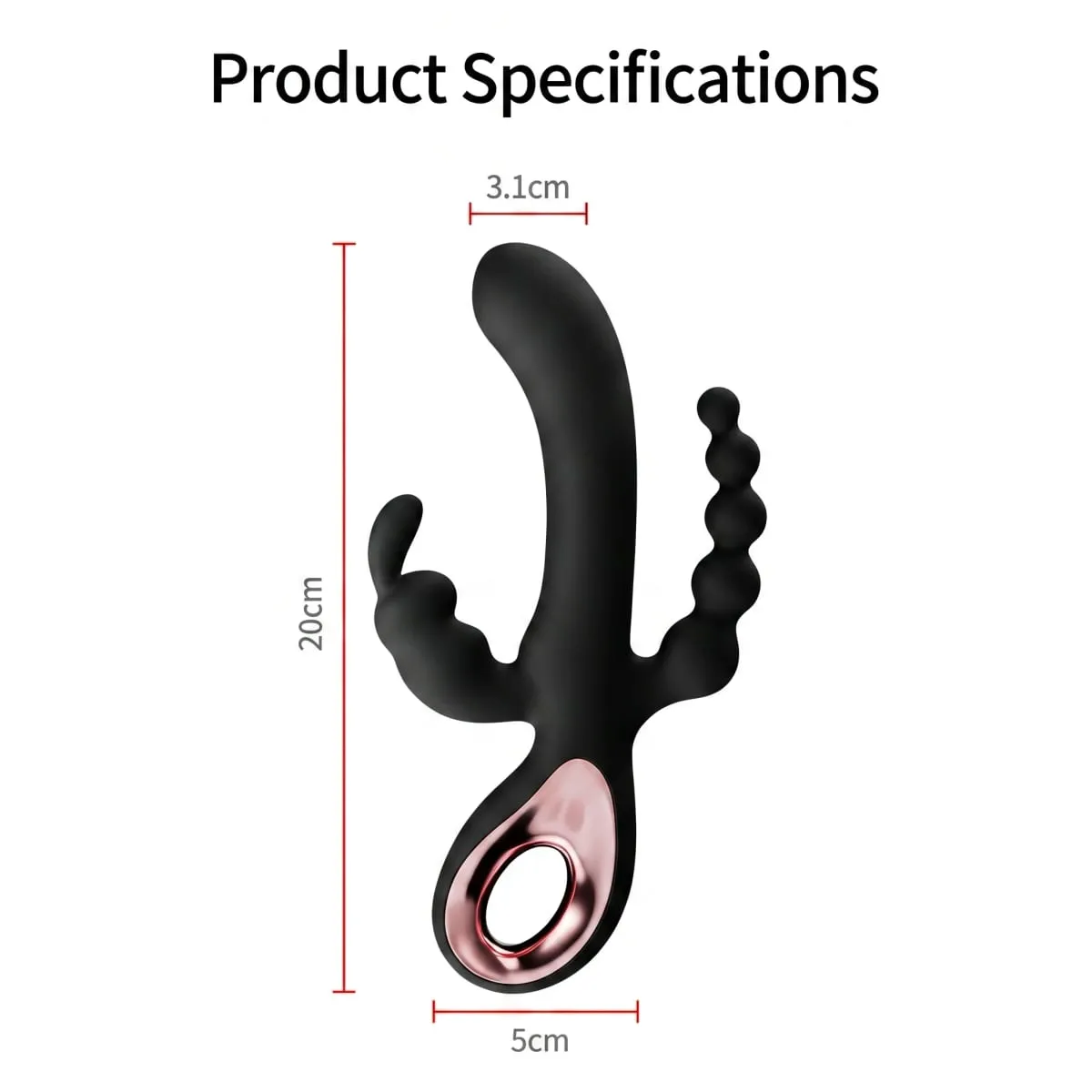 G Spot Dildo Rabbit Vibrator for Women 3 In1 Clitoris Stimulation Silicone Waterproof Female Vagina Anal Massager Adult Sex Toy