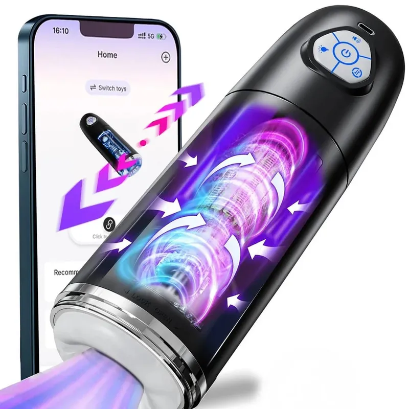 Automático telescópico rotativo masculino masturbador copo buceta real vagina masturbação boquete adultos máquinas de sexo brinquedos sexuais para homem