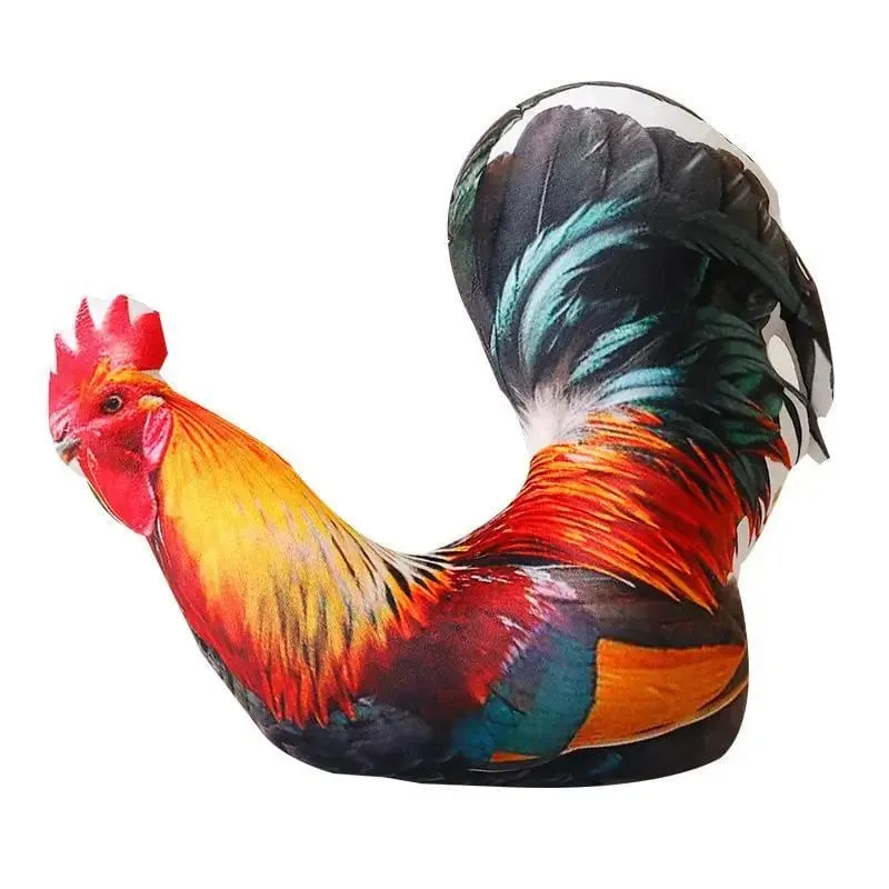 Rooster Plush Throw Pillow Lifelike 3D Print Soft Fluffy Comfortable Cushion para sa Office Chair Decor Rest Pillow para sa mga Manggagawa