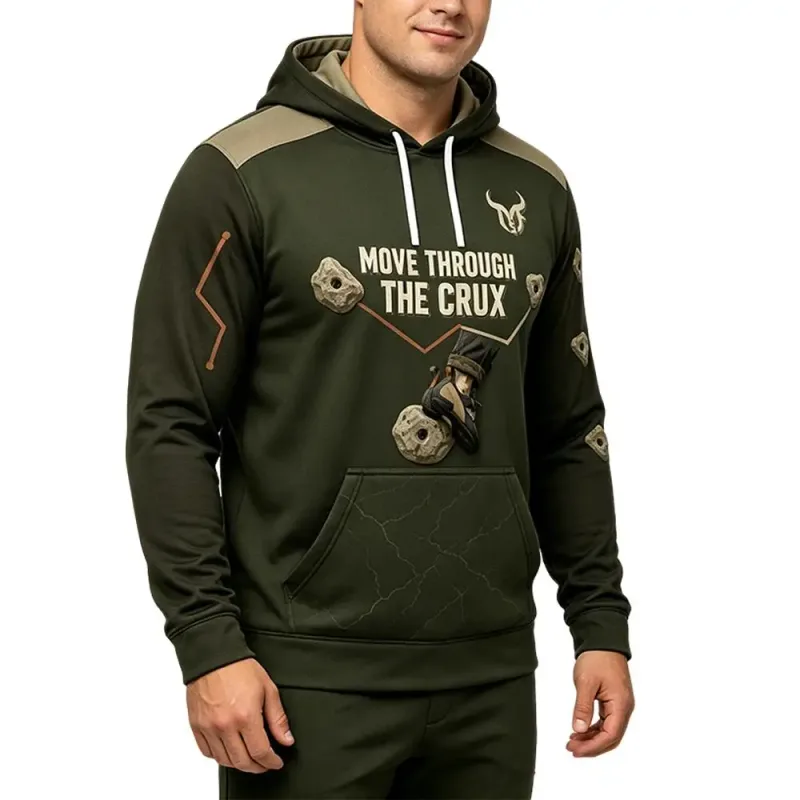Bouldering Sport Grappling Point Print Hoodie Men's And Women's Outdoor Sport Pullover Autumn Casual Training Sports Sweatshirt