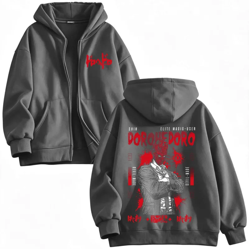Anime Dorohedoro Kaiman Shin Zipper Hoodies Men's Women Clothing Zip Up Hooded Sweatshirts Long Sleeves Jackets Caots Streetwear