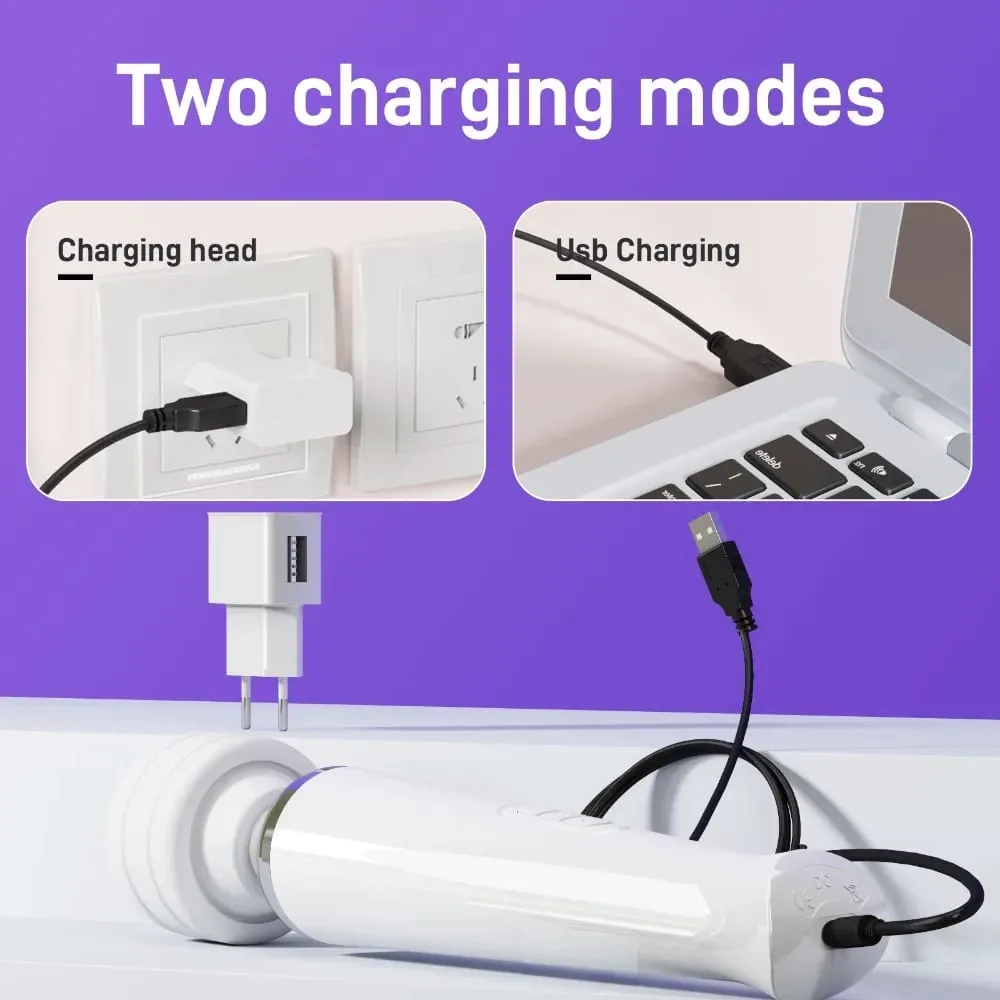 Big AV Body Massager Magic Wand Powerful Vibrator for Women G Spot Clitoris Stimulator USB Charging Adult Sex Toys for Woman