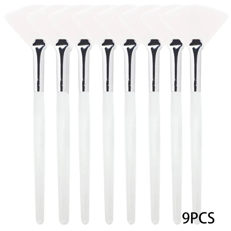 3/9 Pieces Facial Fan Mask Brushes Soft Mask Brush Applicator Esthetician Facial Mask Brushes For Women Girls Cosmetic Tools