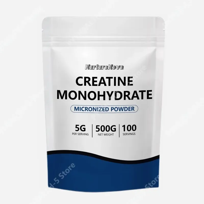 Creatine Monohydrate Powder Micronized 5g Per Serving 100 CT 500g Net Weight for Sports Nutrition Fitness Training Support