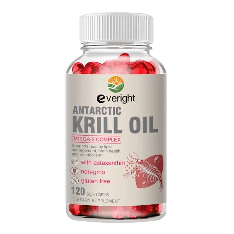Krill Oil – Phospholipid Omega-3 Complex with Astaxanthin – Supports Lipid Management Metabolism Brain & Heart Health EPA/DHA