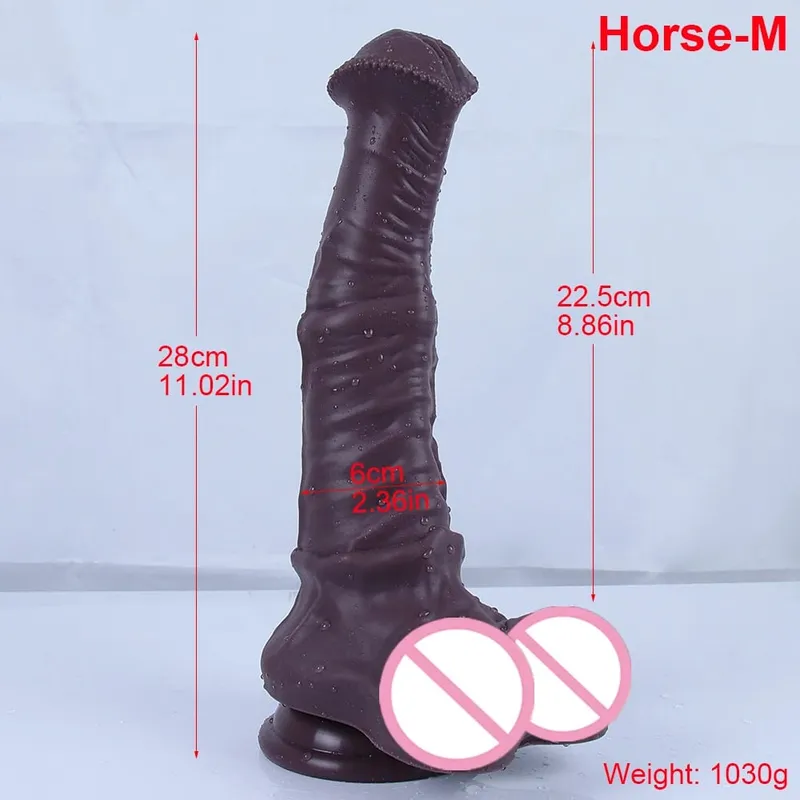 S/M/L Huge Dildo Realistic Animal Horse Penis High Simulation Sex Toys With Suction Cup Anal Plug for Adults Masturbation Orgasm