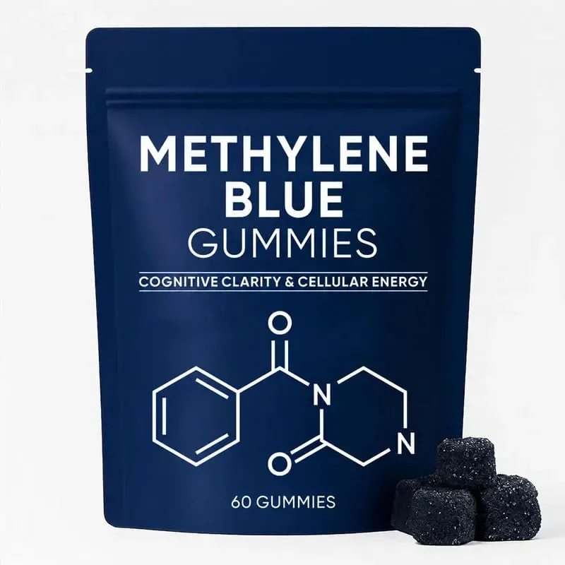 Methylene Blue Compound Gummies 5mg 30/60 Ct Blueberry Flavor for Sustained Energy Mental Clarity & Mood Cellular Support