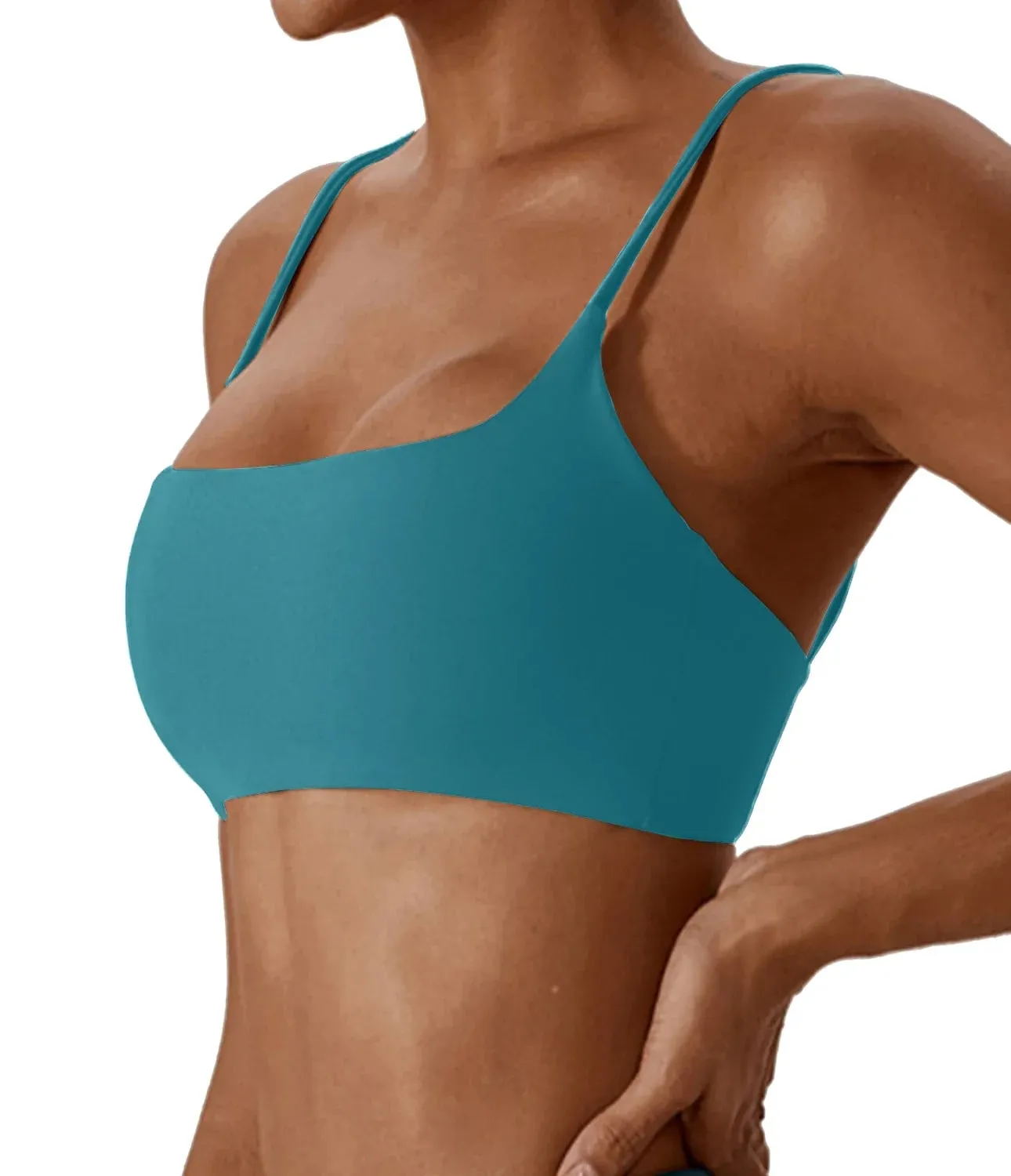 Super soft fabric back sports bra high-quality yoga clothes for women fitness running bra sexy knitted suspender