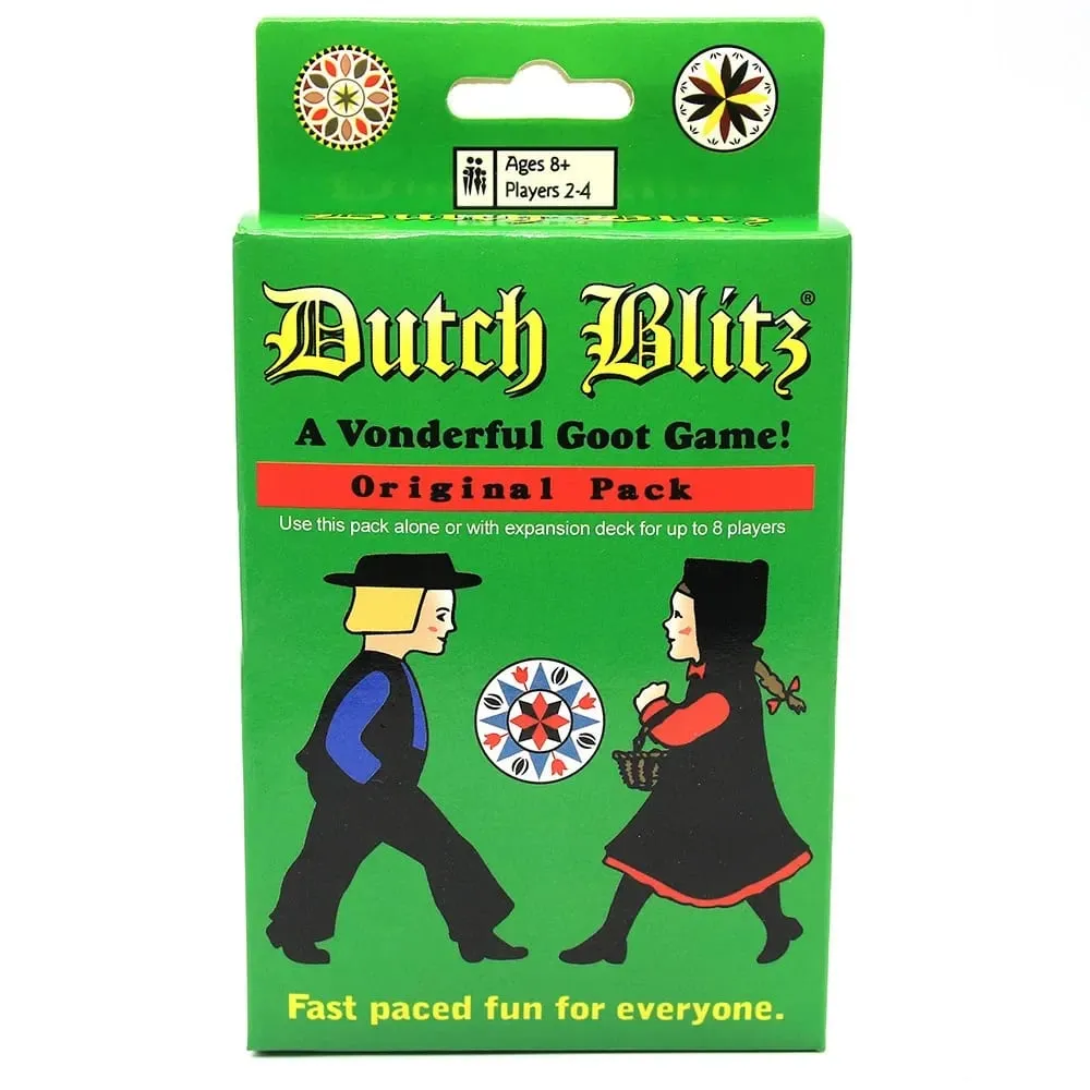 Dutch Blitz Oryginalna szybka gra karciana zawiera 160 kart. Szybka i łatwa do nauczenia. Świetna gra rodzinna dla każdego dla 2 osób.