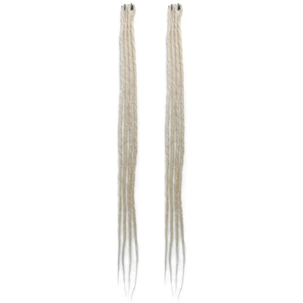 2Pcs Clip in Braid Hair Extensions Wig Synthetic Dreadlock Hair Pieces Bohemian Hair Accessories For Women Daily/Party Use
