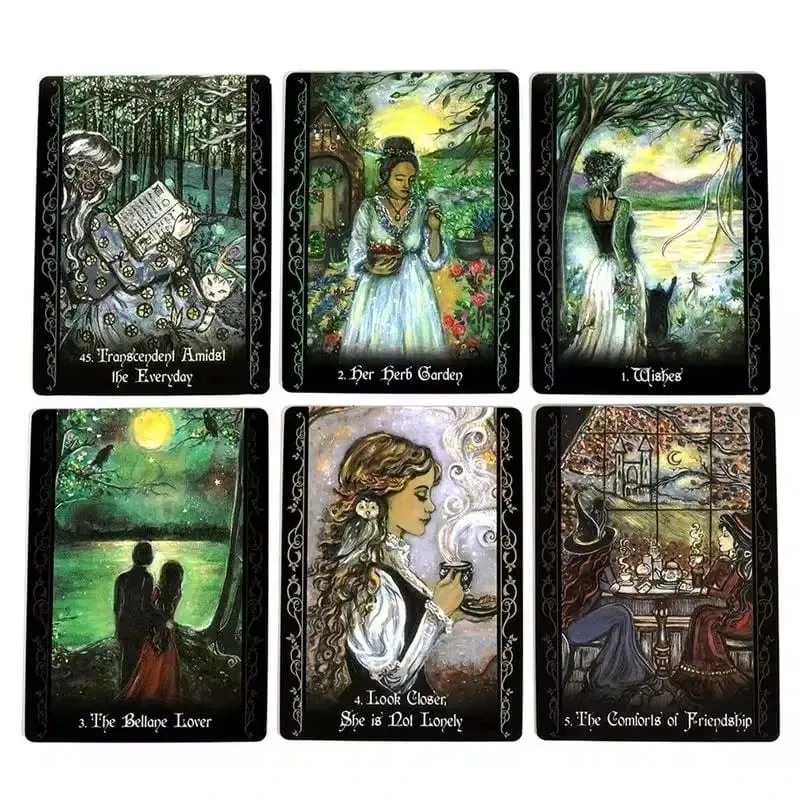 Solitary Witch Oracle Tarot Card for Beginners English Party Family Gatherings Fate Divination Prophecy Card Board Games Toy