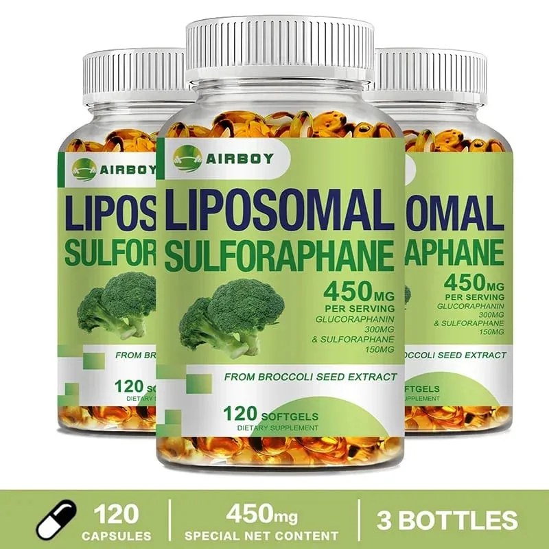 Sulforafano liposomal 450 mg - Suplemento antioxidante para el corazón que estimula la inmunidad