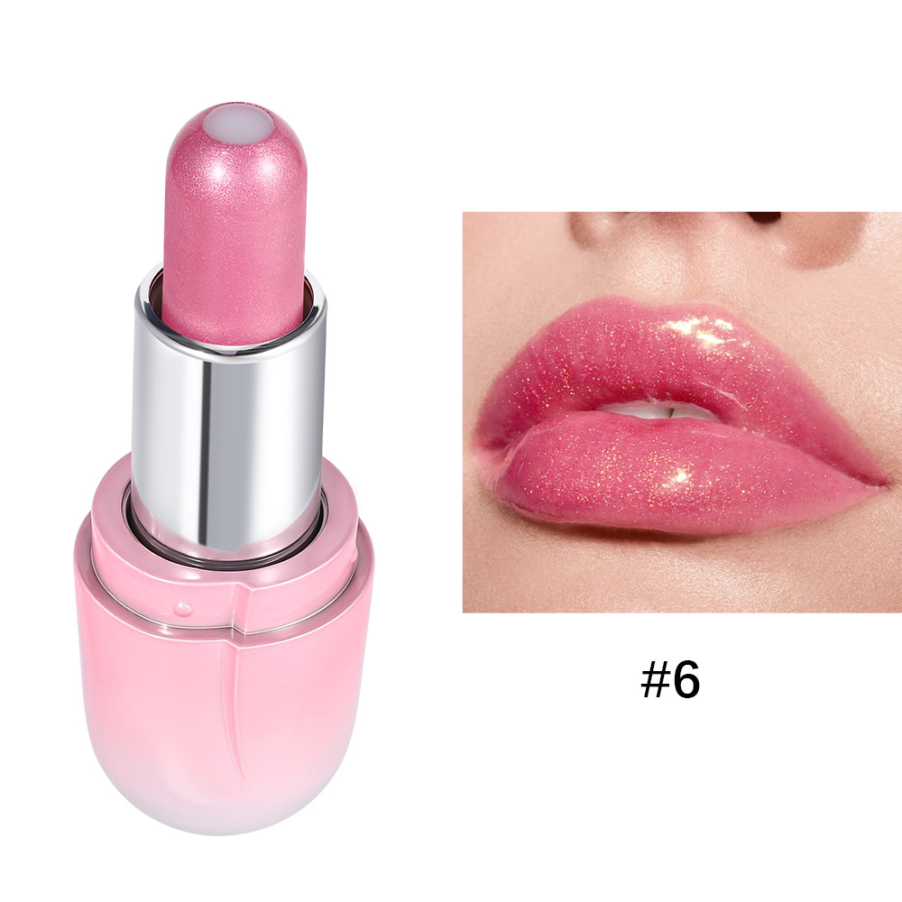 6 Colors Pearlescent Mirror Jelly Lipstick Waterproof Long Lasting Matte Velvet Shiny Sandwich Lip Stick Balm Makeup Cosmetics