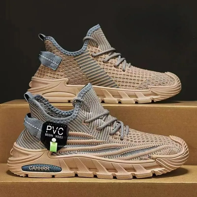 Men's Sports Shoes Breathable Mesh Thin White Shoes for Boys and Students Lightweight Casual Soft Soled Outdoor Running Shoes