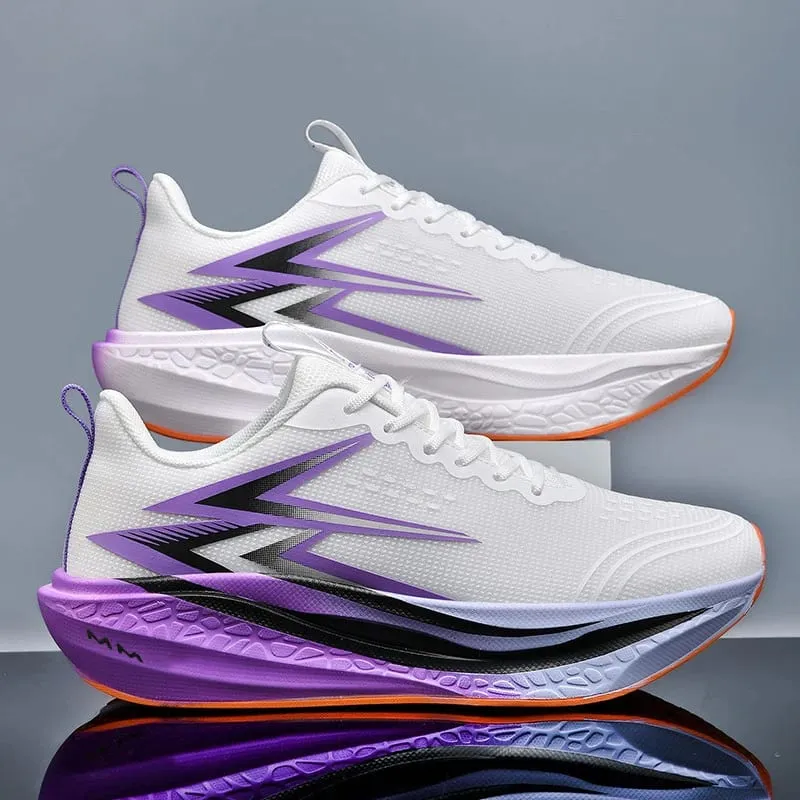 Running Shoes Men Carbon Board Marathon Sports Breathable Lightweight Women's Comfortable Athletic Nonskid Sneakers Casual NEW