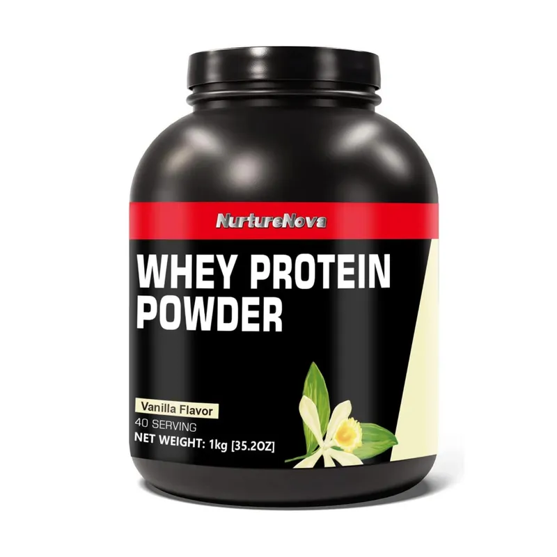 NurtureNova Whey Protein Powder Build Muscle Sport Support Vanilla Flavor Strawberry Chocolate Matcha Banana Lemon 40 Servings