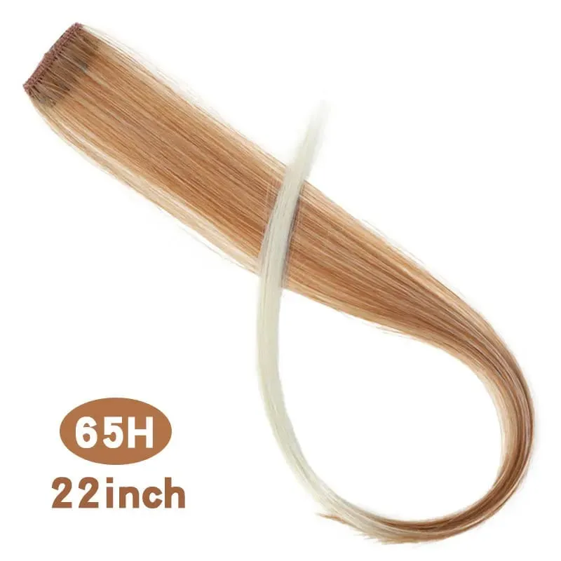 Fashion Color Hair Pieces Hanging Ear Dye Hair Extensions Color Strips One Clip Long Hair Extensions for Woman Daily Use