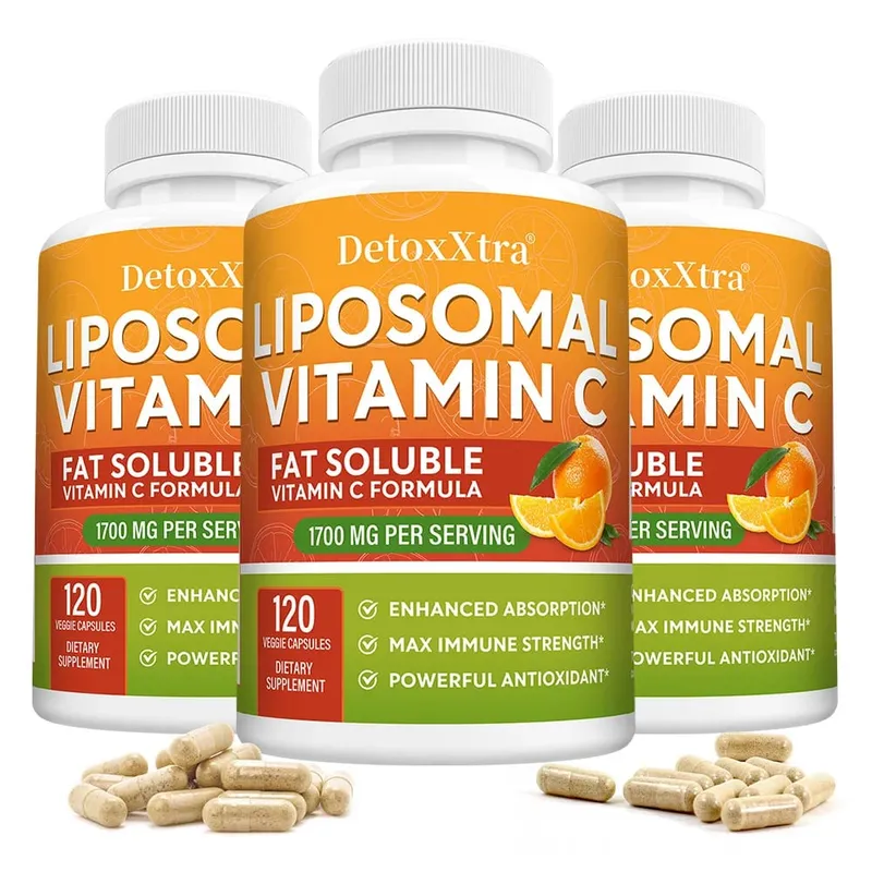 1700 Mg Liposome Vitamin C - Supports Immunity Replenishes Energy Promotes Collagen Production Improves Skin Health