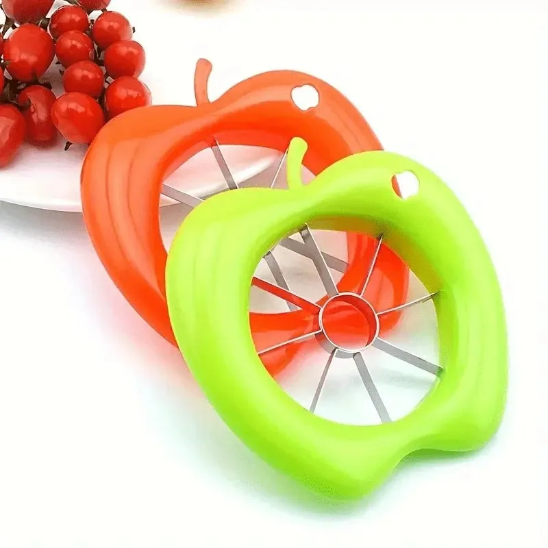 1pc Stainless Steel Apple Slicer - Manual Square Blade Kitchen & Dining Tool Ideal for Outdoor/Camping Outdoor kitchenware