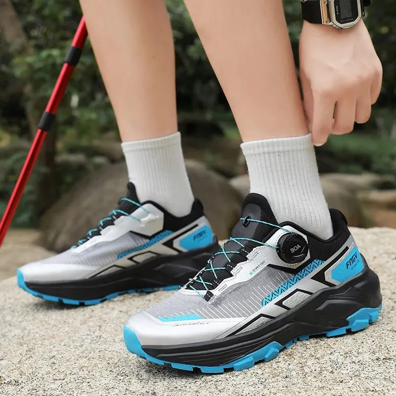 Men's Stylish Outdoor Hiking Shoes Hard-wearing Trekking Sneakers with Plush Warm Lining for Winter Male Footwear