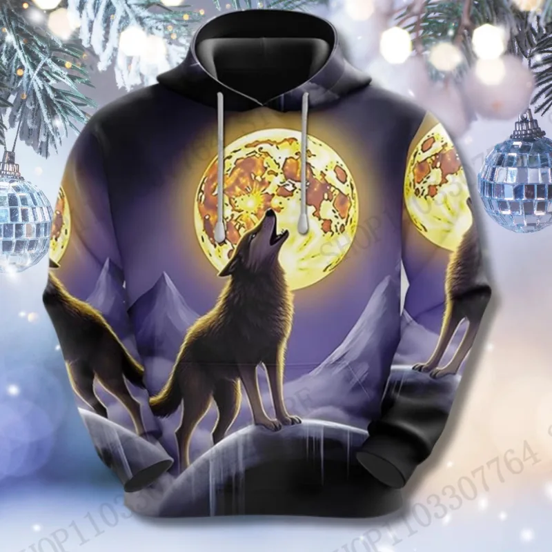 Fire Wolf 3d Print Hoodie Men Women Fashion Y2k Graphic Hoodie Tracksuit Animal Hoodie Sweatshirt Autumn Winter Clothes Y2k Coat