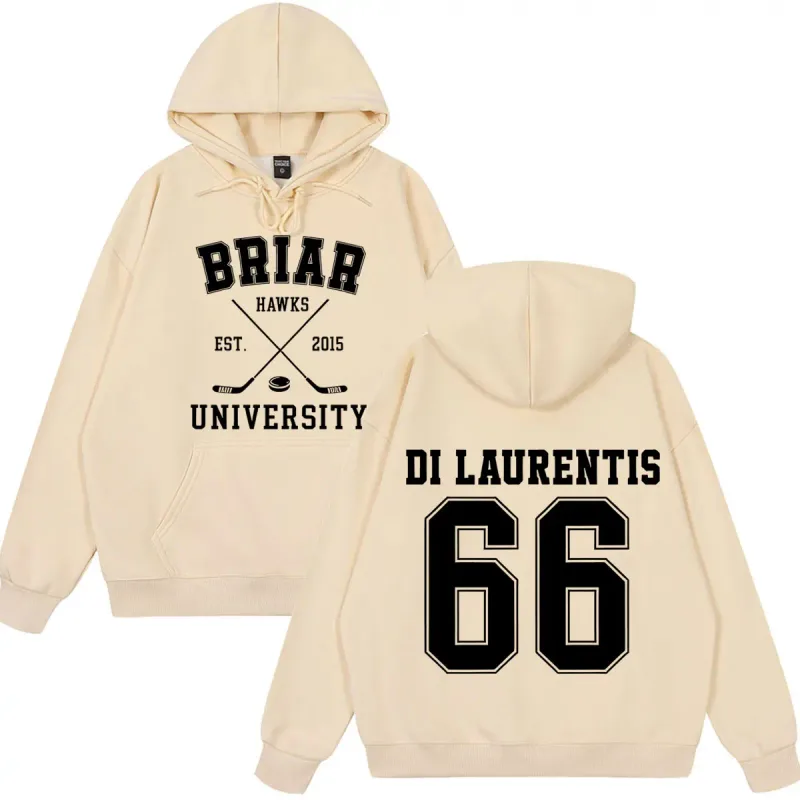 Di Laurentis 66 Off Campus TV Series Briar University Hoodie Men Women Clothing Fashion Winter Vintage Casual Loose Sweatshirt