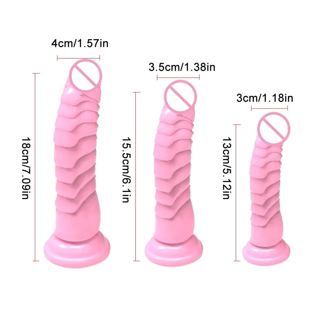 Realistic Black Dildo with Strong Suction Cup Base Soft Penis Sex Toy for Women and Men Hands Free Anal Vaginal Adult Toy in M