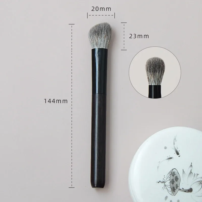 Lynx Hair Saibikoho Goat Hair Blue Squirrel Hair Powder Blush Highlighter Eye Shadow Brush Ebony Wood Handle Makeup Brushes