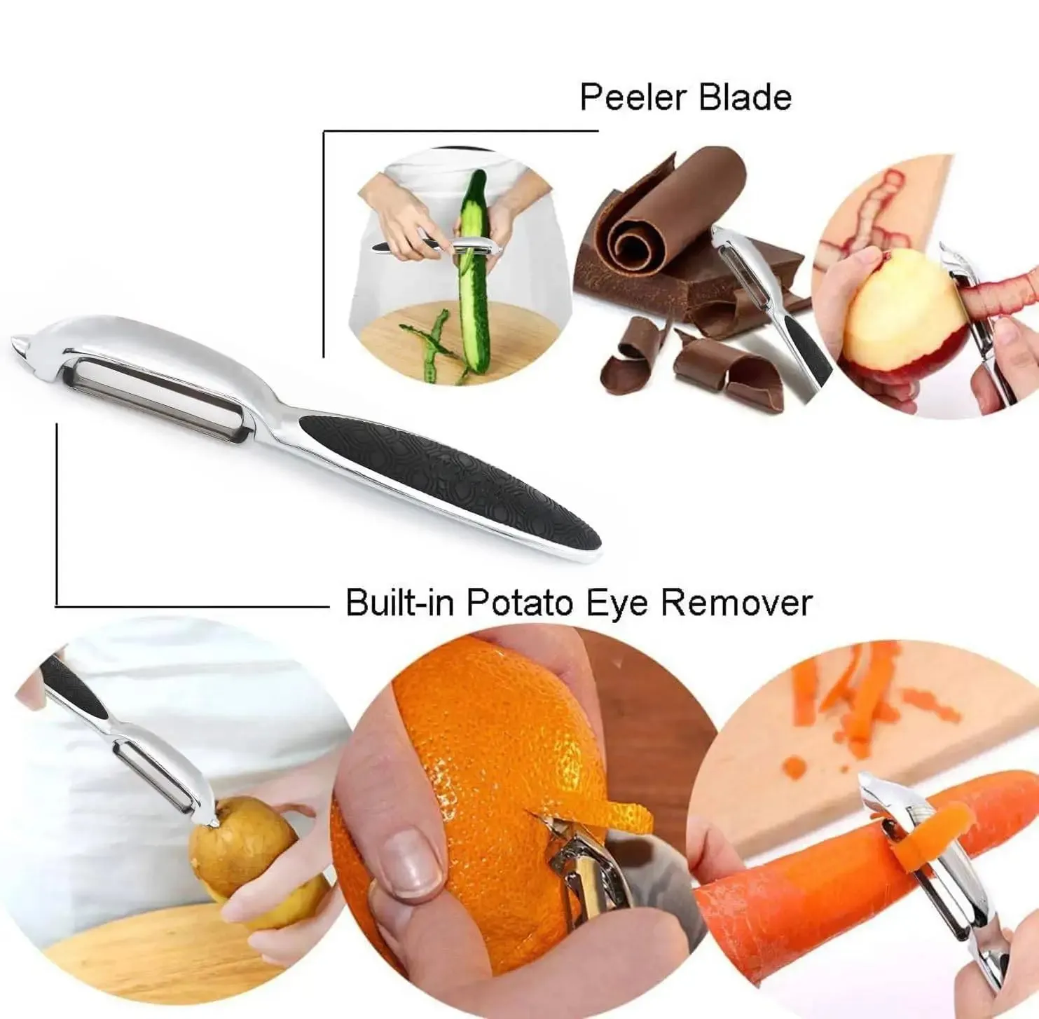 Y Shaped Vegetable Peeler Potato Peeler Rotatable Kitchen Tool for Apple Carrot Cucumber Potato Fruit Vegetable Food Preparation