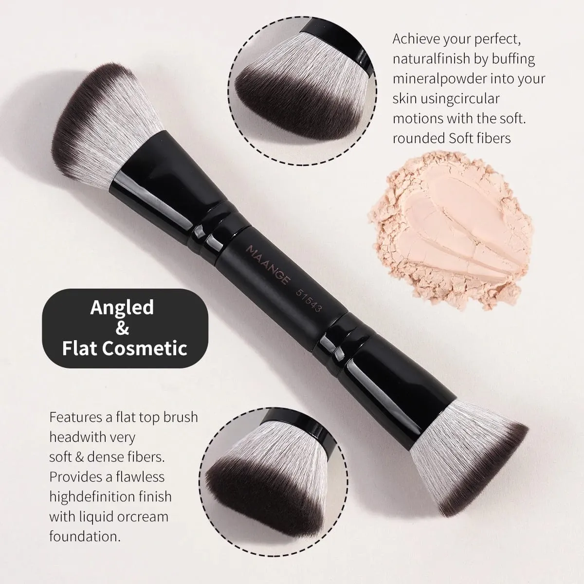 4pcs Dual-ended Makeup Brushes Set With Box Foundations Powder Conceal Blush for Eyeshadow Basic Brush Beginner Travel