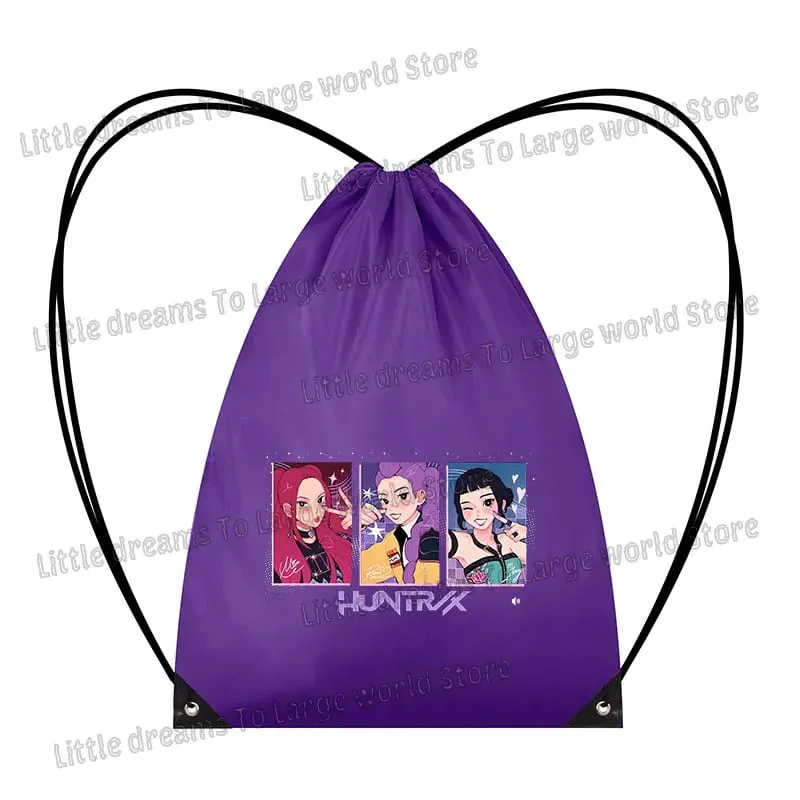 Anime Figure Drawstring Bag Portable Backpack Large Capacity Gym Sports Clothes Organizer Storage Pouch Bundle Pocket Women Gift