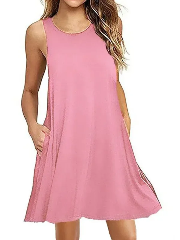 Vrouwen Zwart Wit Zomerjurk 2025 Polyester Korte Mouw O-hals Tops Casual Losse Jurk Vrouwelijke Straat Bohemian Jurk Vestidos