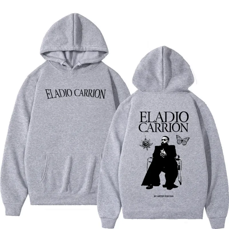 Rapper Eladio Carrion Hoodies Men's Women Clothing Fashion Oversized Pullovers Fleece Long Sleeve Hooded Sweatshirts Streetwear