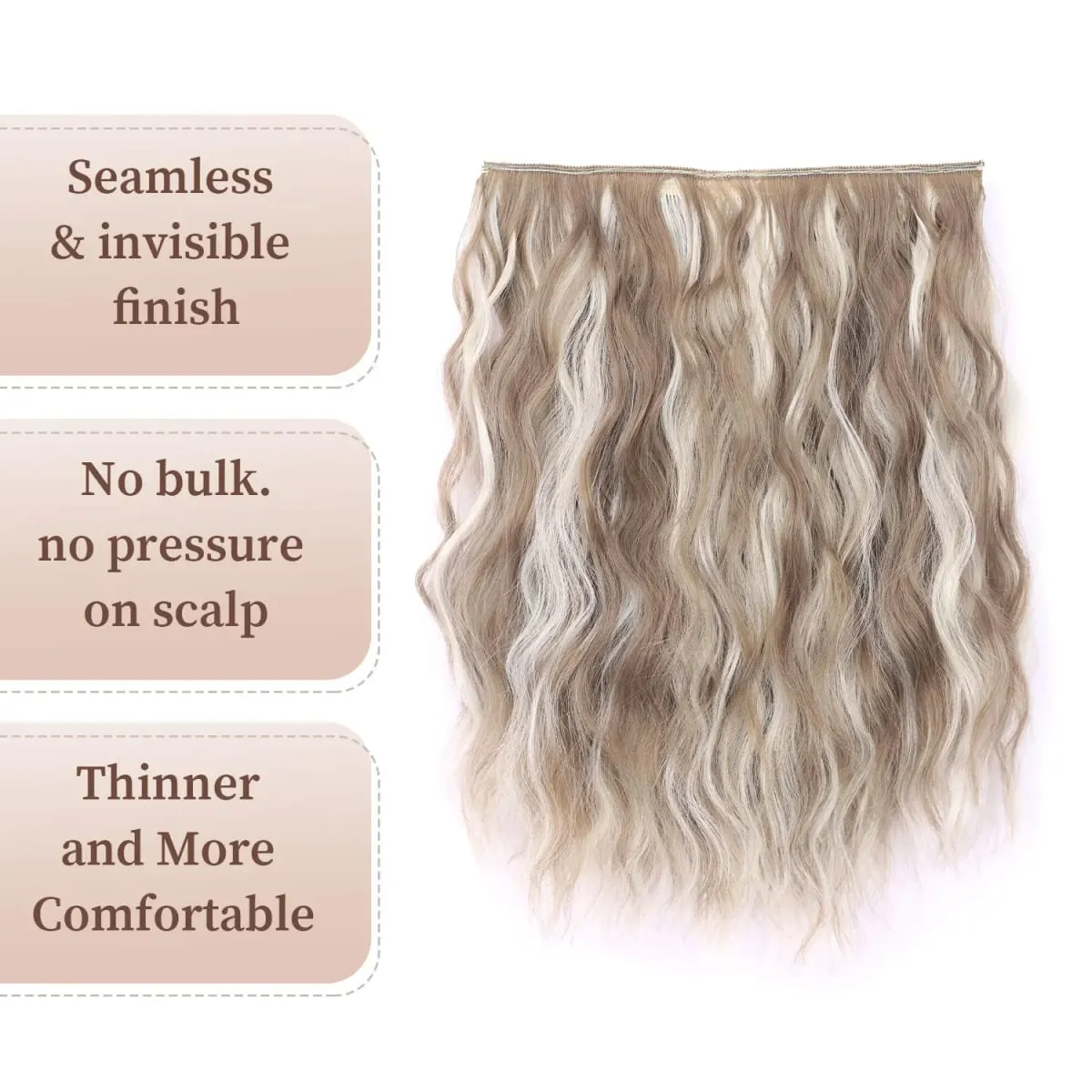 Synthetic clip in hair extensions 12inch water wave clip in hairpieces for women ladies daily party holiday