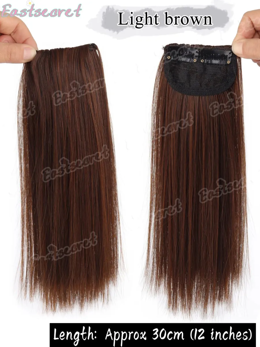 Hair Clip Natural Hair Extensions Clip In Synthetic wig Extensions 8/12Inch Hairpiece Replenish Hair Volume Clip In Natural Hair