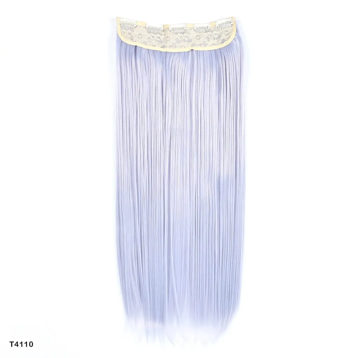 Zolin Clip in Hair Extension One Piece Long Straight Hair Black Gray Color Synthetic Hairpieces For Women Cosplay Use