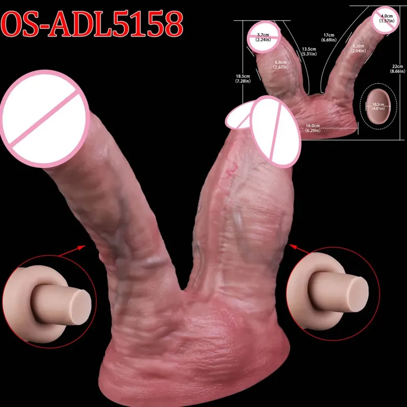 47Cm Thực Tế Dài Dương Vật Giả 2 Đầu Hậu Môn Âm Đạo Kích Thích Đồ Chơi Tình Dục Có Mút Dành Cho Các Cặp Đôi Đồng Tính Nữ Người Đồng Tính Nam trưởng Thành Dụng Cụ