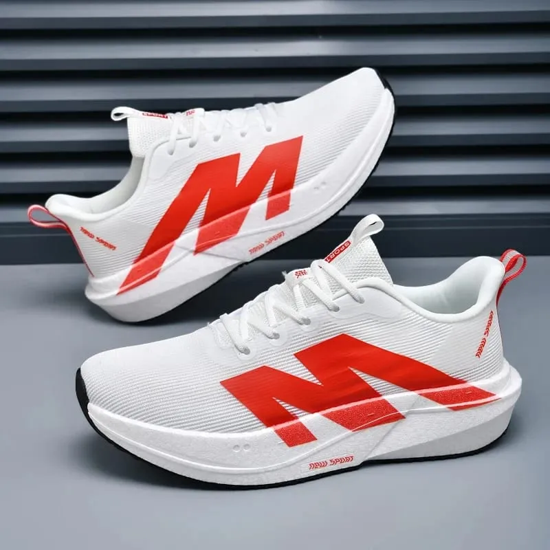 Fashion Men Women Outdoor Running Shoes Marathon Carbon Board Lightweight Comfort Casual Sneakers Breathable Mesh Sports Shoes