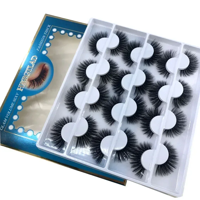12 pairs of Multipack 3D mink false eyelashes handmade soft and fluffy natural eye makeup tool