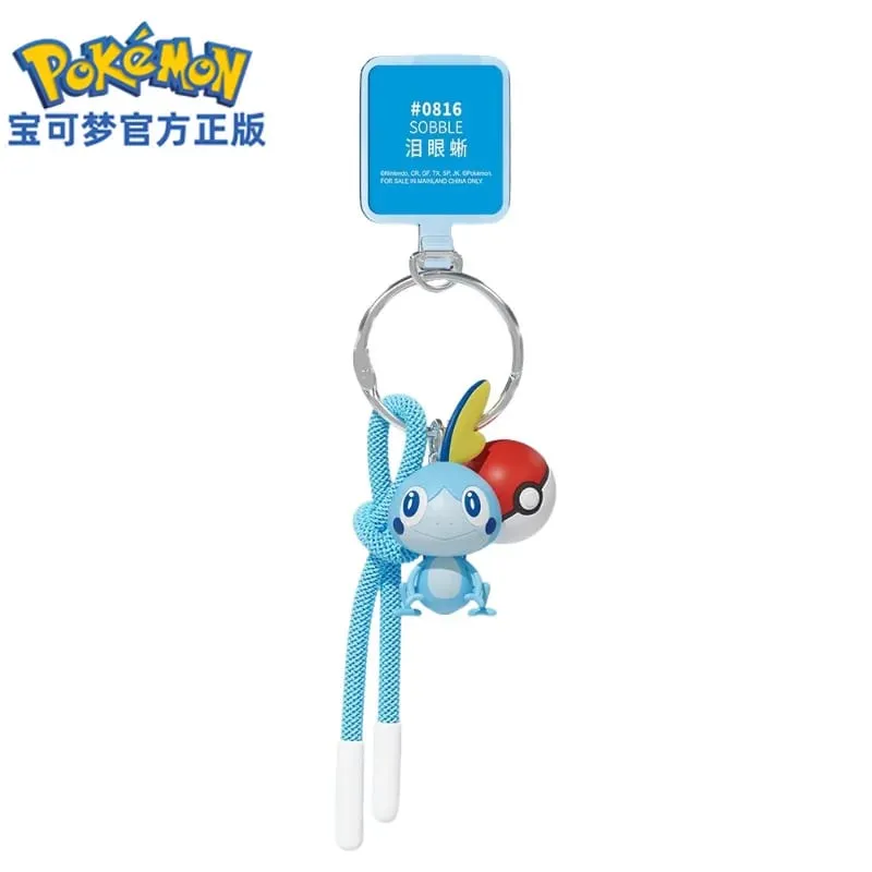Originální Pokémon Scorbunny Keychain Grookey Riolu Sobble Wobbuffet Cubone Anime Akční figurka Hračka Klíčenka Přívěsek s vůní Dárek