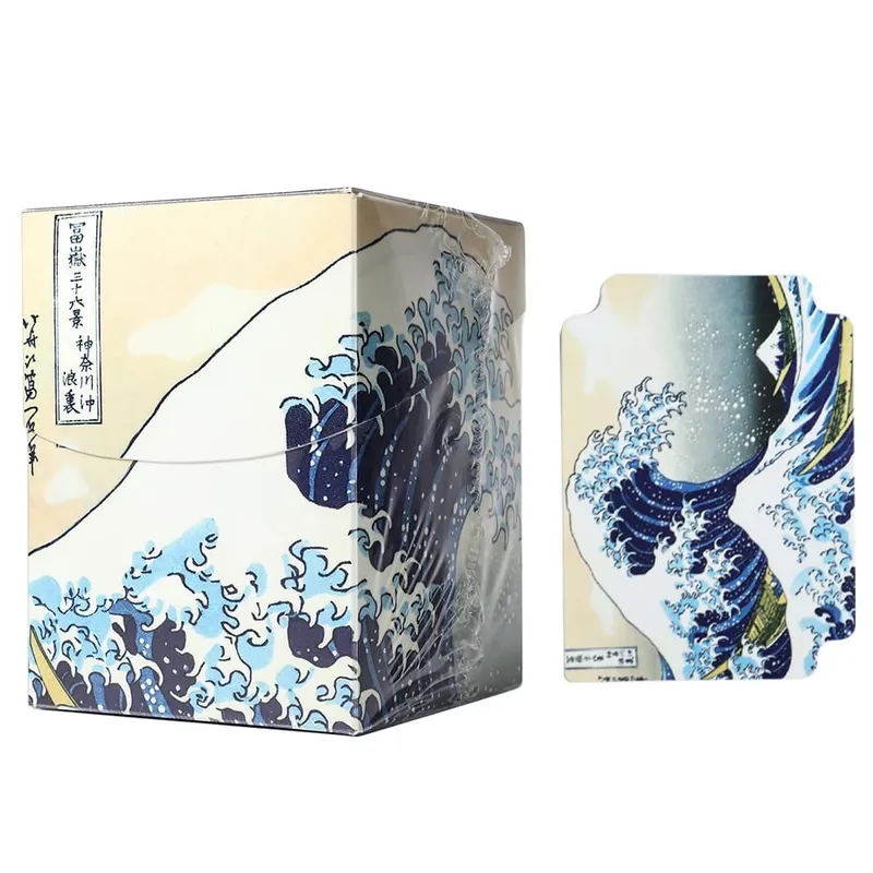 100+ BASIC LANDS Plastic Trading Card Box Holds Double-Sleeved Cards TCG/CCG Storage Card Deck Case for MTG/YGO With Two Divider