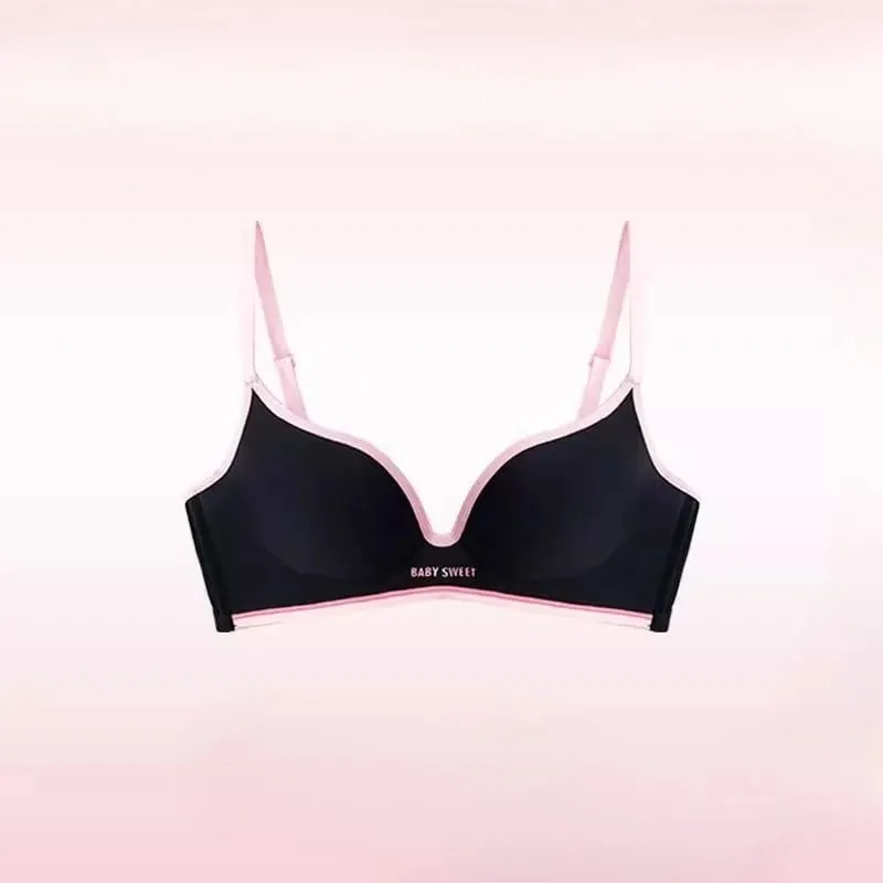 Nahtloser Push-Up-BH für kleine Brüste | Buntes gepolstertes Dopamin-Bralette | Comfort Lift & Sexy Look für Damen-BH- und Höschen-Set