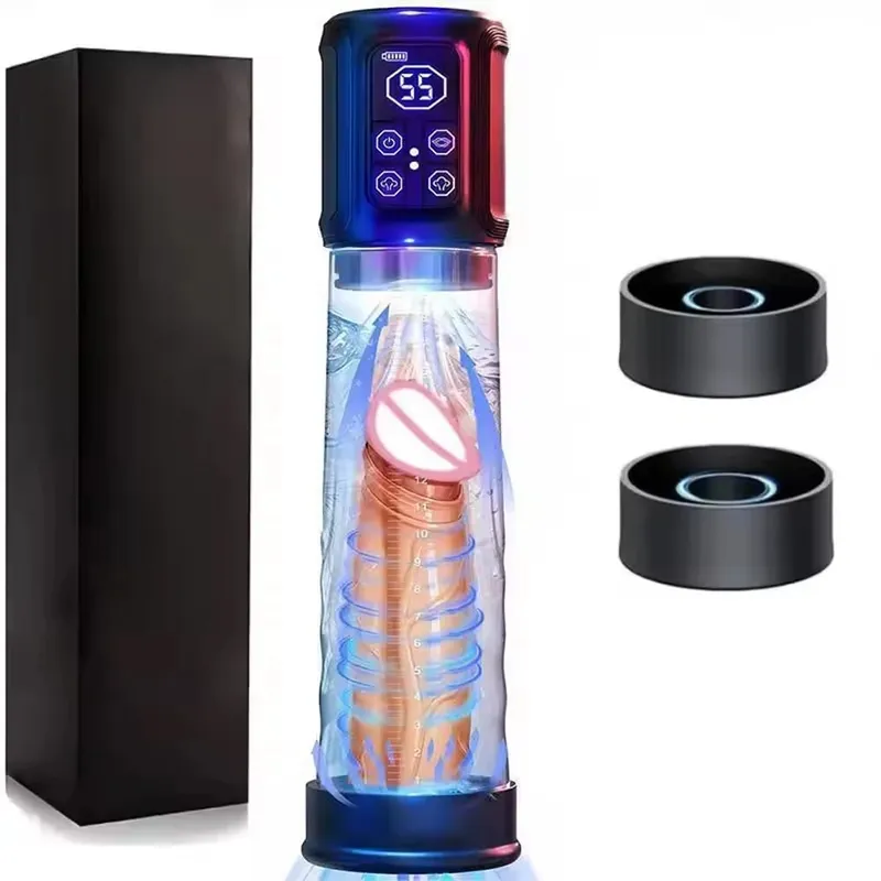 IPX7 Electric Penis Pump Adult Sex Toys Dick Enlarger for Men Erection Air Water Extender 4 Training 3 Suction Male Masturbator