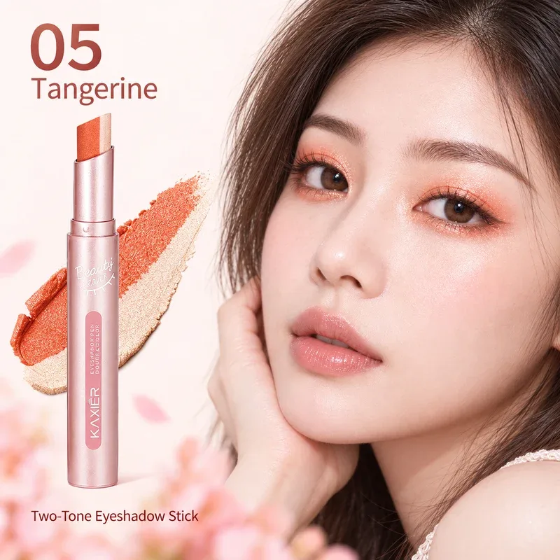 Two Tone Eyeshadow Stick Creamy Shimmer Eye Shadow Blendable Gradient Eye Makeup 6 Shades for Everyday and Party Looks — image 12