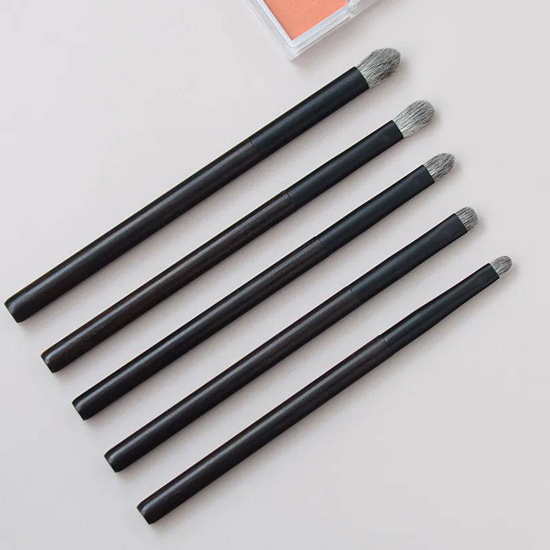 Lynx Hair Saibikoho Goat Hair Blue Squirrel Hair Powder Blush Highlighter Eye Shadow Brush Ebony Wood Handle Makeup Brushes